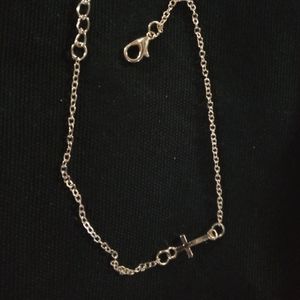 Gold "cross" ankle bracelet